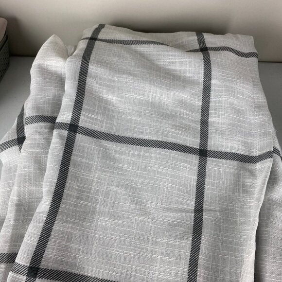 Threshold Blackout Windowpane Curtain Panel 108x50 Gray - 1 Panel - Picture 3 of 9